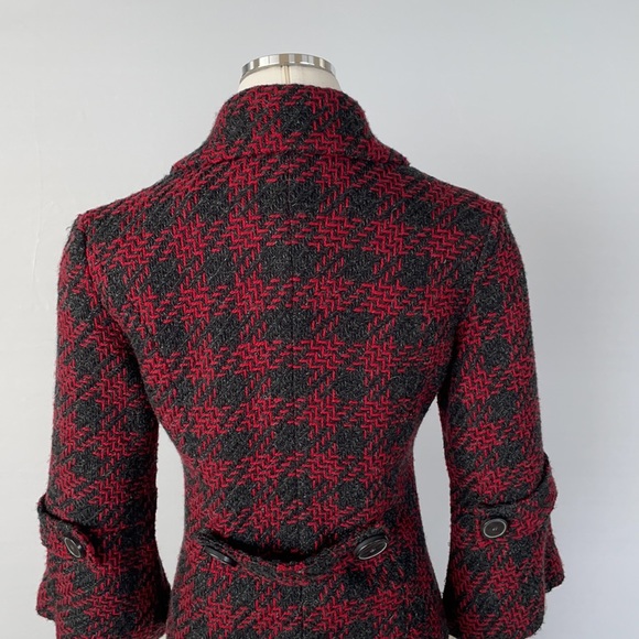 Mac & jac wool Double Breasted Tweed Jacket Size 6 - Picture 11 of 14